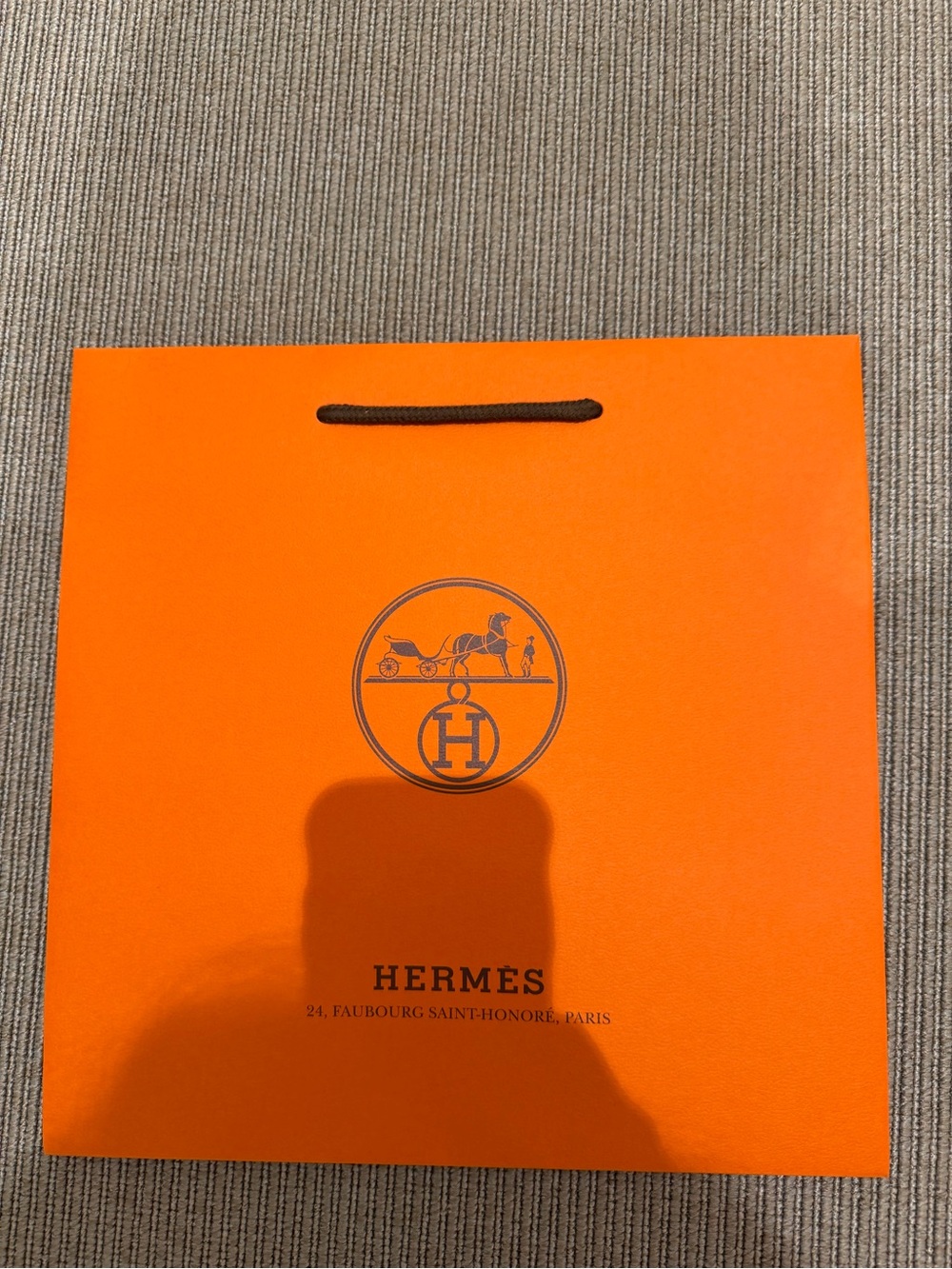 Orange Hermes Shopping Bag